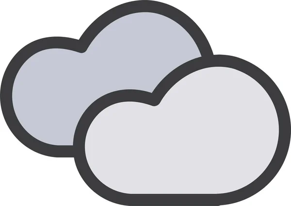 Nuvola Icona Web Semplice Illustrazione — Vettoriale Stock