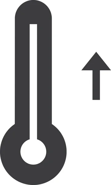 Thermometer Web Ikone Einfaches Design — Stockvektor