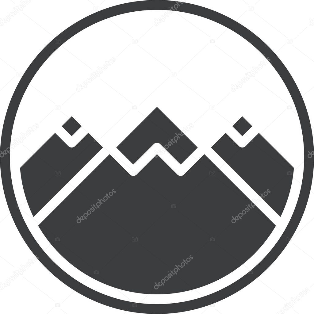 mountains. web icon simple illustration 