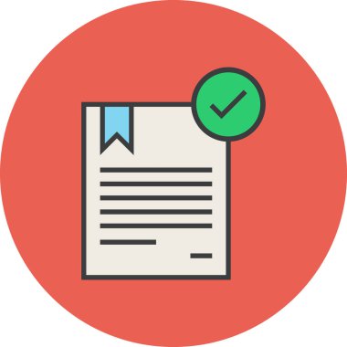 Bir belge dosya simgesinin vektör illüstrasyonu 