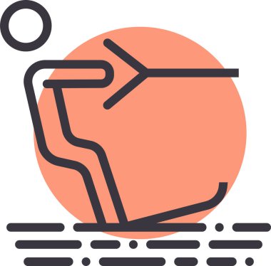 Sörf. Web simgesi basit illüstrasyon