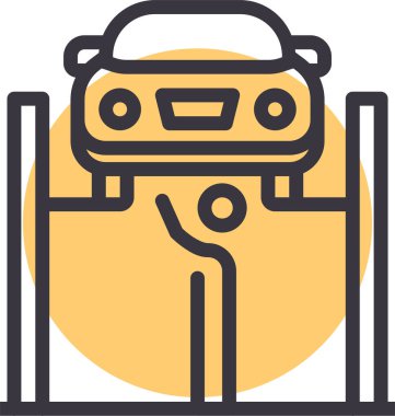 - Araba. Web simgesi basit illüstrasyon