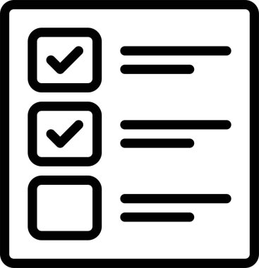 Kontrol listesi. Web simgesi basit tasarım