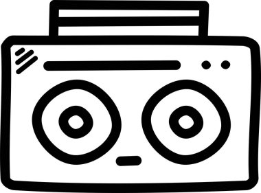 Radyo. Web simgesi basit illüstrasyon 