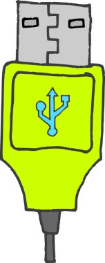 Çizgi film pilinin vektör çizimi