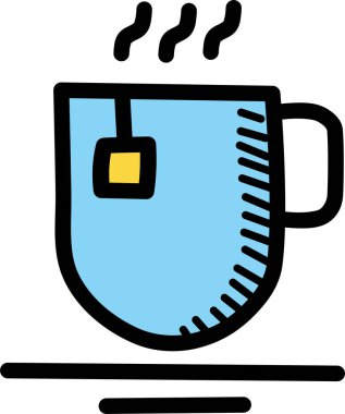 Kahve. Web simgesi basit illüstrasyon 