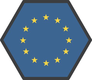 Avrupa Birliği bayrağı, vektör illüstrasyonu 