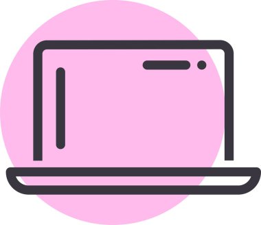 dizüstü bilgisayar web simgesi, vektör illüstrasyonu 