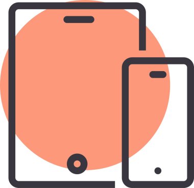 tablet web simgesi basit illüstrasyon