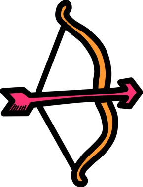 okçuluk web simgesi, basit vektör illüstrasyonu 