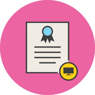 Bir belge dosya simgesinin vektör illüstrasyonu 