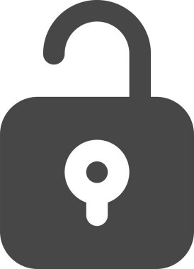 Kilit. Web simgesi basit illüstrasyon
