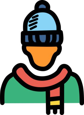 Atkı ağındaki adam, basit illüstrasyon