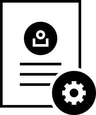 Bir belge dosya simgesinin vektör illüstrasyonu 