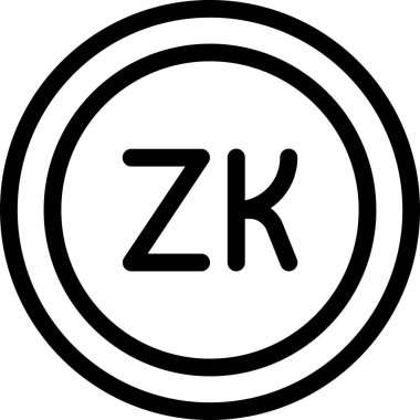 kwacha web simgesi, basit vektör illüstrasyonu 