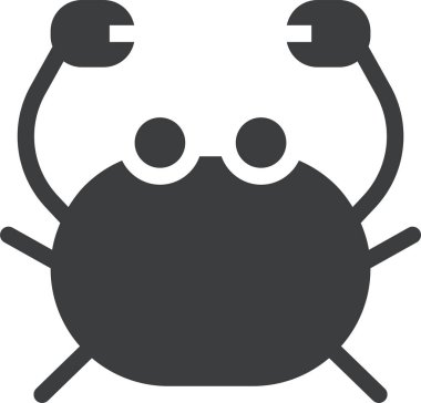 Yengeç. Web simgesi basit illüstrasyon   