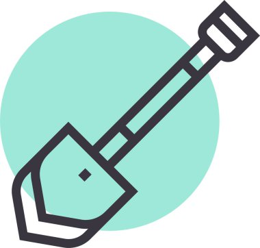 Kürek ağ simgesi basit tasarım 