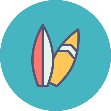 Sörf web simgesi basit illüstrasyon