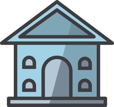 Bina. Web simgesi basit tasarım