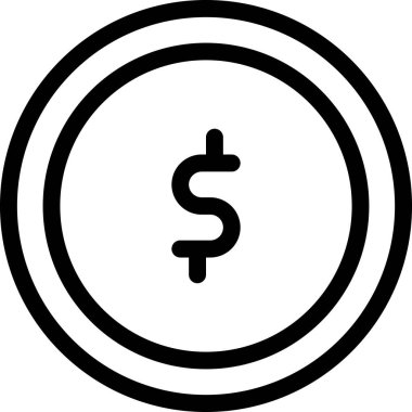 Dolar. Web simgesi basit tasarım