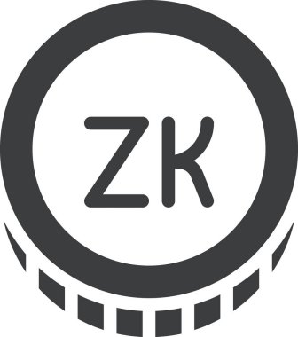 kwacha web simgesi, basit vektör illüstrasyonu 