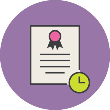 Bir belge dosya simgesinin vektör illüstrasyonu 