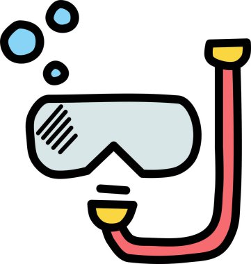 Dalış maskesi. Basit tasarım 