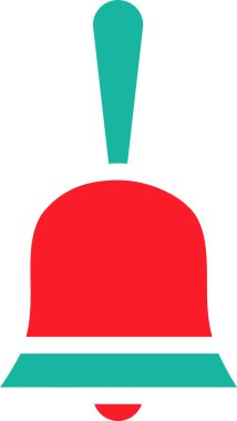 Jingle bell web simgesi, basit vektör illüstrasyonu