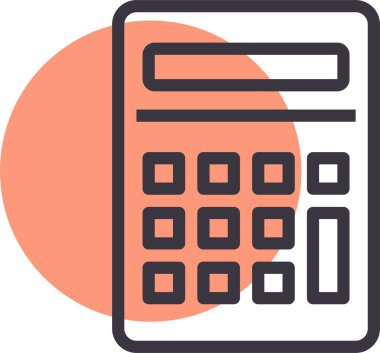 Hesap makinesi. Web simgesi basit illüstrasyon