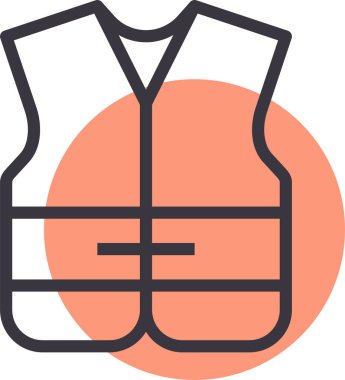 Yelek. Web simgesi basit illüstrasyon