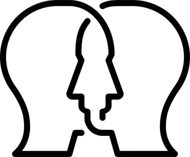 İnsan yüzü. Basit resimleme