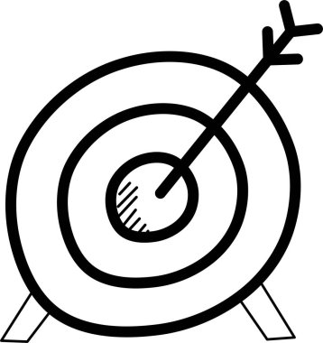 okçuluk web simgesi, basit vektör illüstrasyonu 