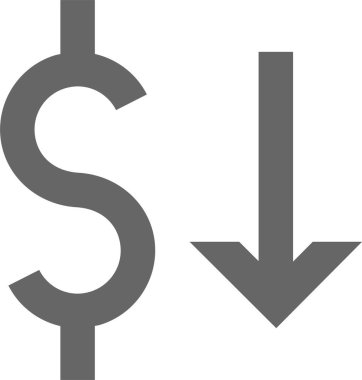 Dolar. Web simgesi basit tasarım