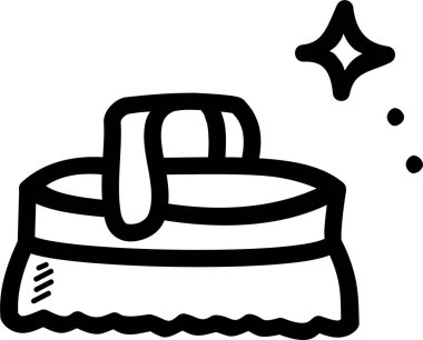 Fırçala. Web simgesi basit illüstrasyon