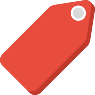 Etiket. Web simgesi basit illüstrasyon 