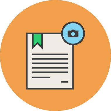 Bir belge dosya simgesinin vektör illüstrasyonu 