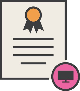 Bir belge dosya simgesinin vektör illüstrasyonu 