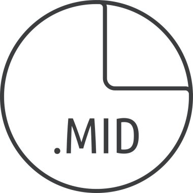 Orta dosya biçiminin vektör illüstrasyonu