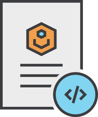 Bir belge dosya simgesinin vektör illüstrasyonu 