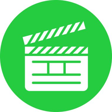 film alkışlaması tahta simgesi vektör illüstrasyon tasarımı