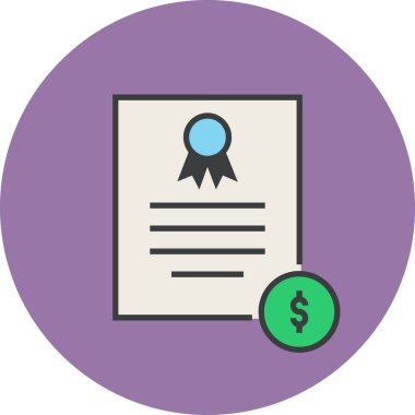 Belge simgesinin vektör illüstrasyonu 