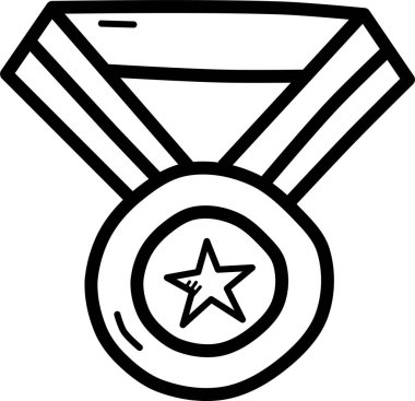 Madalya. Web simgesi basit illüstrasyon