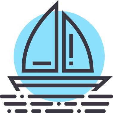 Tekne. Web simgesi basit illüstrasyon