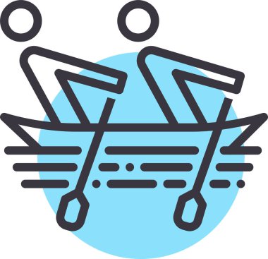 kürek çeken ağ simgesi illüstrasyonu