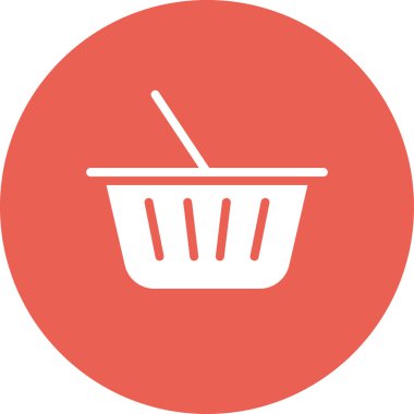 Alışveriş sepeti simgesi, vektör illüstrasyonu 