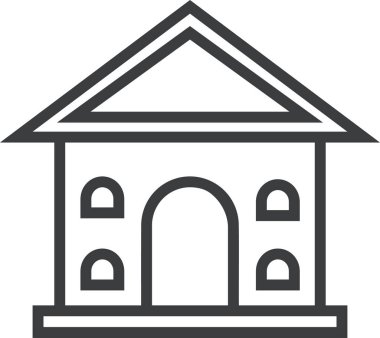 Bina. Web simgesi basit tasarım