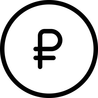 ruble. Web simgesi vektör illüstrasyonu