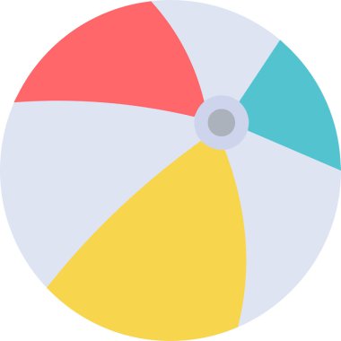 Voleybol web simgesi, basit vektör illüstrasyonu