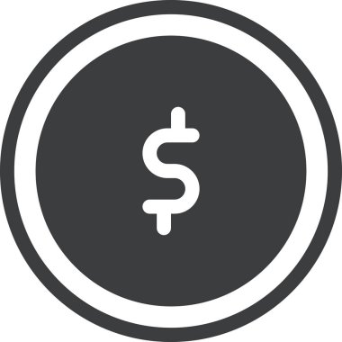 Dolar. Web simgesi basit tasarım