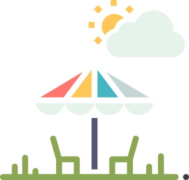 şemsiye web simgesi basit illüstrasyon